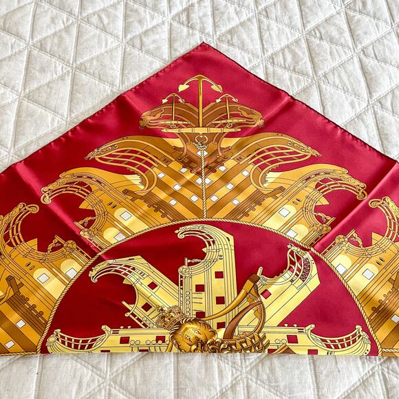 Hermès Silk Proues 90 Scarf - Picture 5 of 7